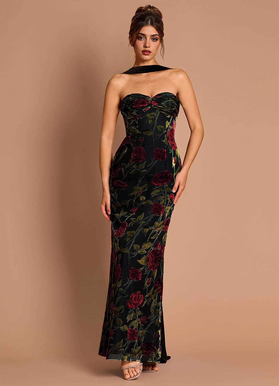Delyth Black Multi Maxi Dress