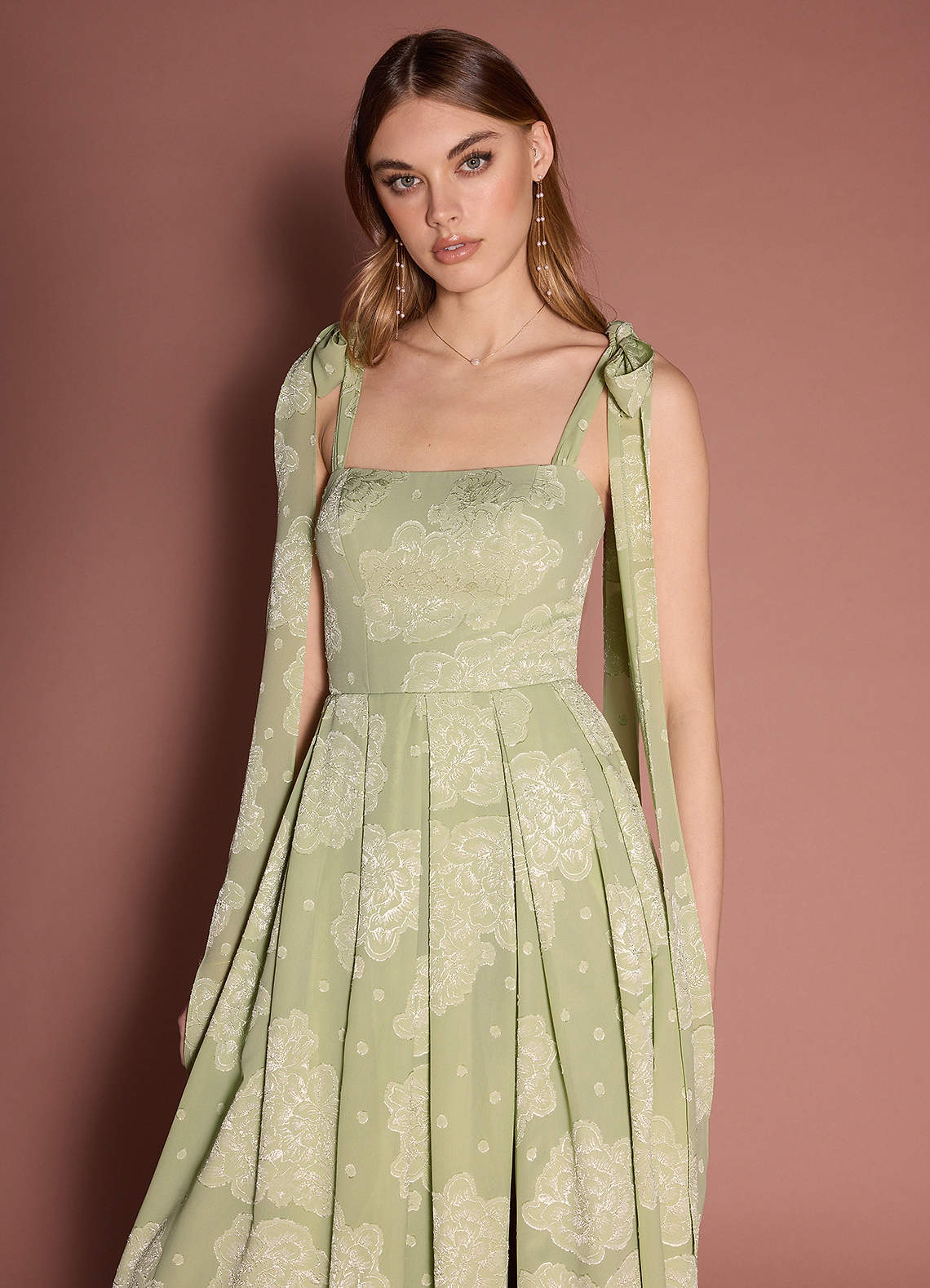 Anesa Celadon Bow Maxi Dress