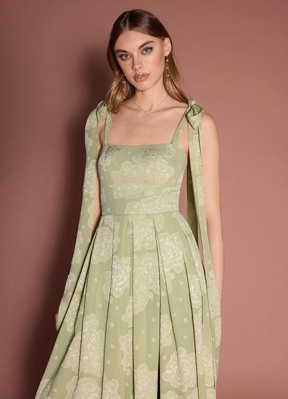 Anesa Celadon Bow Maxi Dress