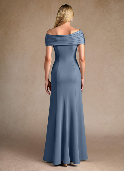 Twilight Mermaid Pleated Stretch Crepe Dress