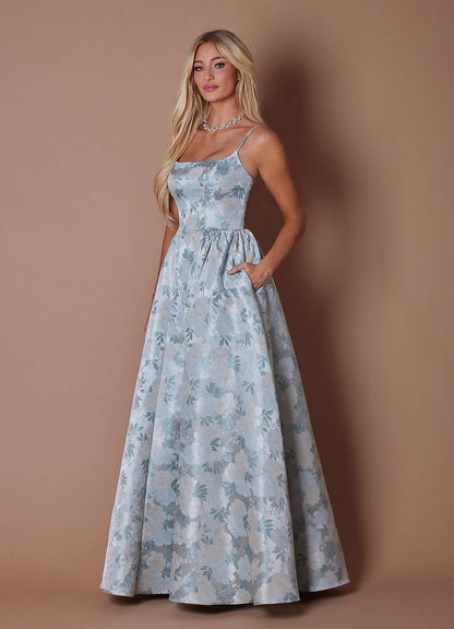 Maddie Icy Blue Maxi Dress