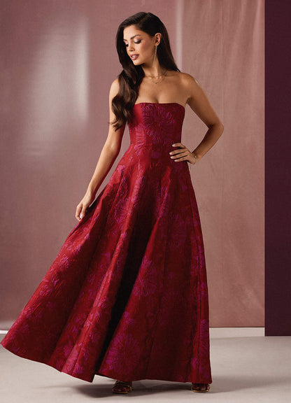 Mimmy Red Hot Pink Gown  Dress
