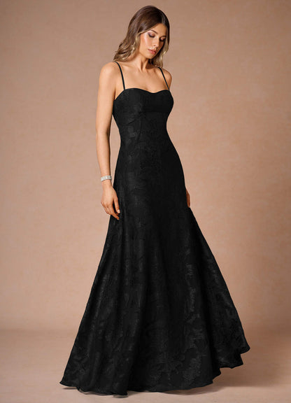 Hollis Black Lace Back Maxi Dress