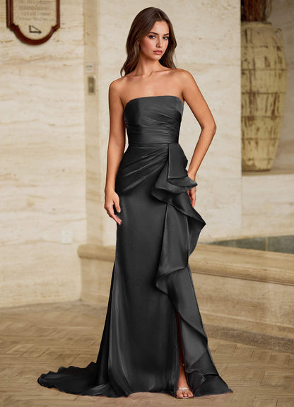 Cressidia Black Strapless Gown  Dress