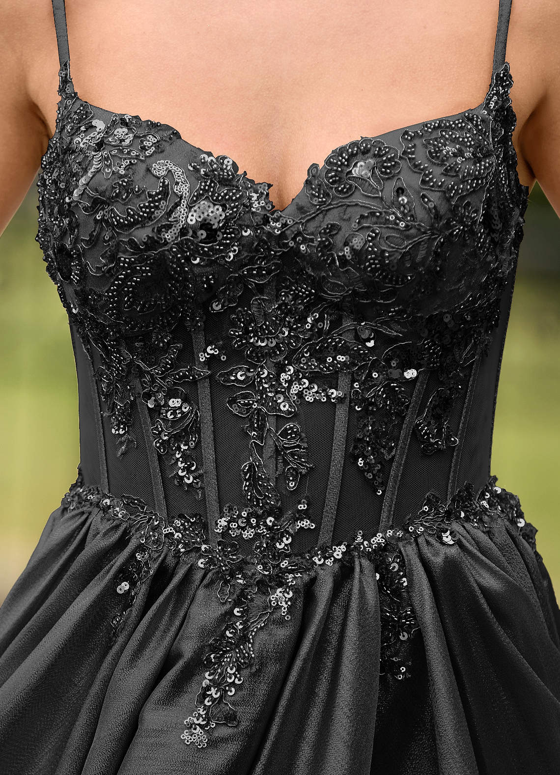 Philomena Black Rhinestones Prom Dress