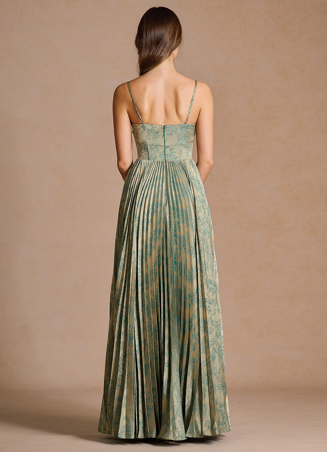 Vesper Platinum Teal Maxi Dress