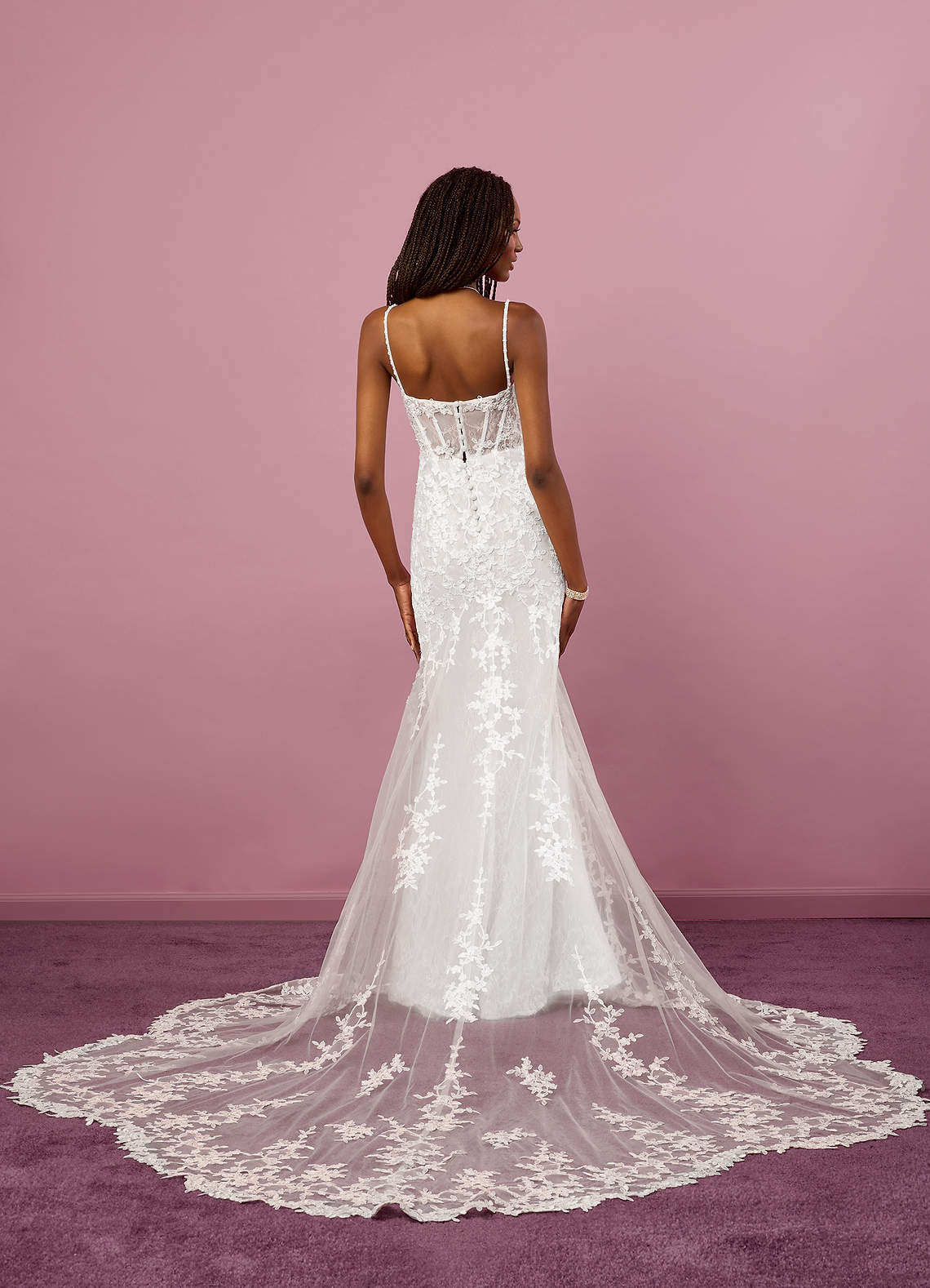 Diamond White Mermaid Sequins Tulle Dress Diamond White