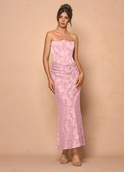 Ezrena Dusty Pink Maxi Dress