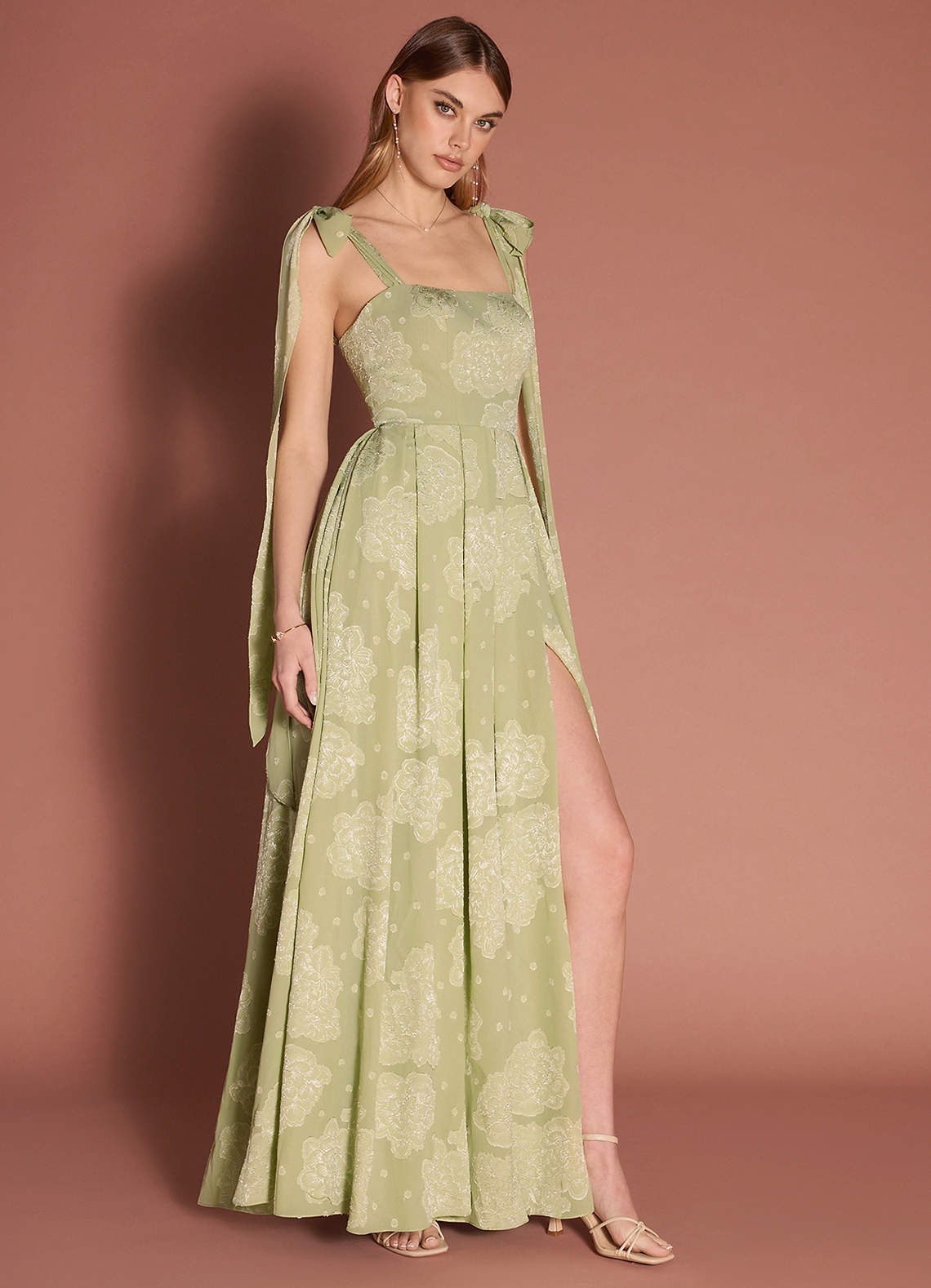 Anesa Celadon Bow Maxi Dress