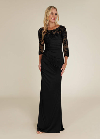 Black Sheath Scoop Lace Lace Dress