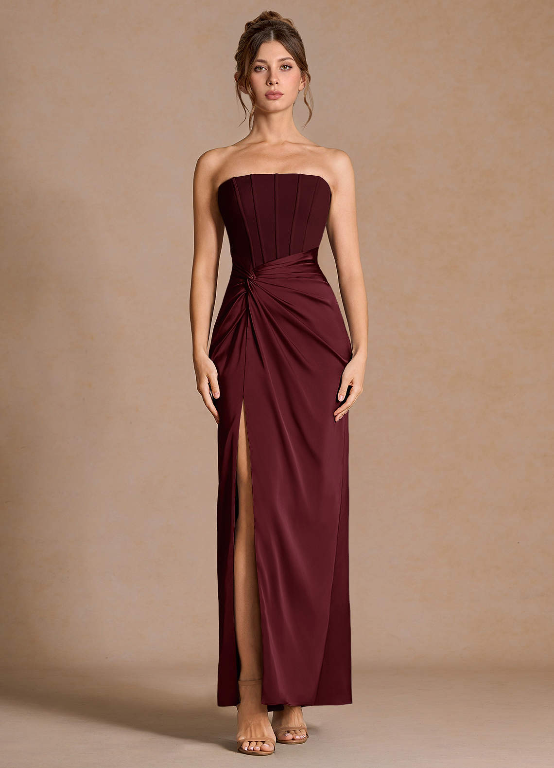 Selene Wine Maxi Dress  Dress