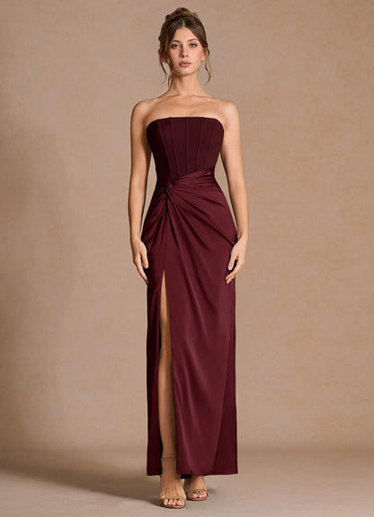Selene Wine Maxi Dress  Dress