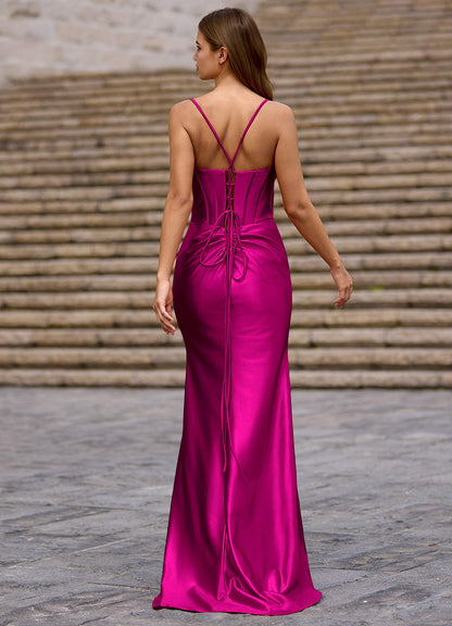 Glow Rose Silk-Like Satin Prom Dress