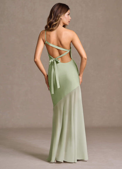 Fatima Light Green Maxi Dress