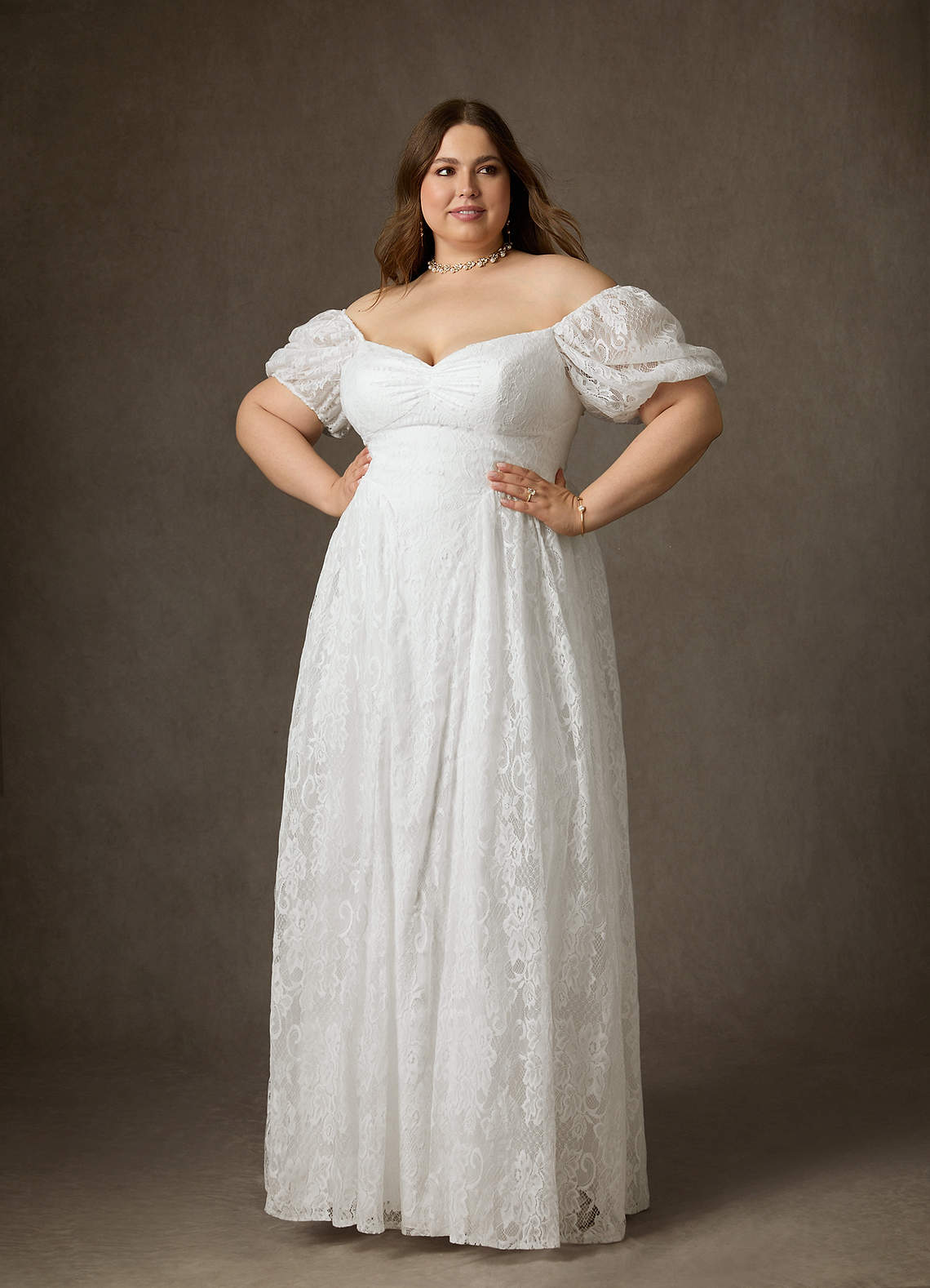 Diamond White A-Line Sweetheart Neckline Lace Dress