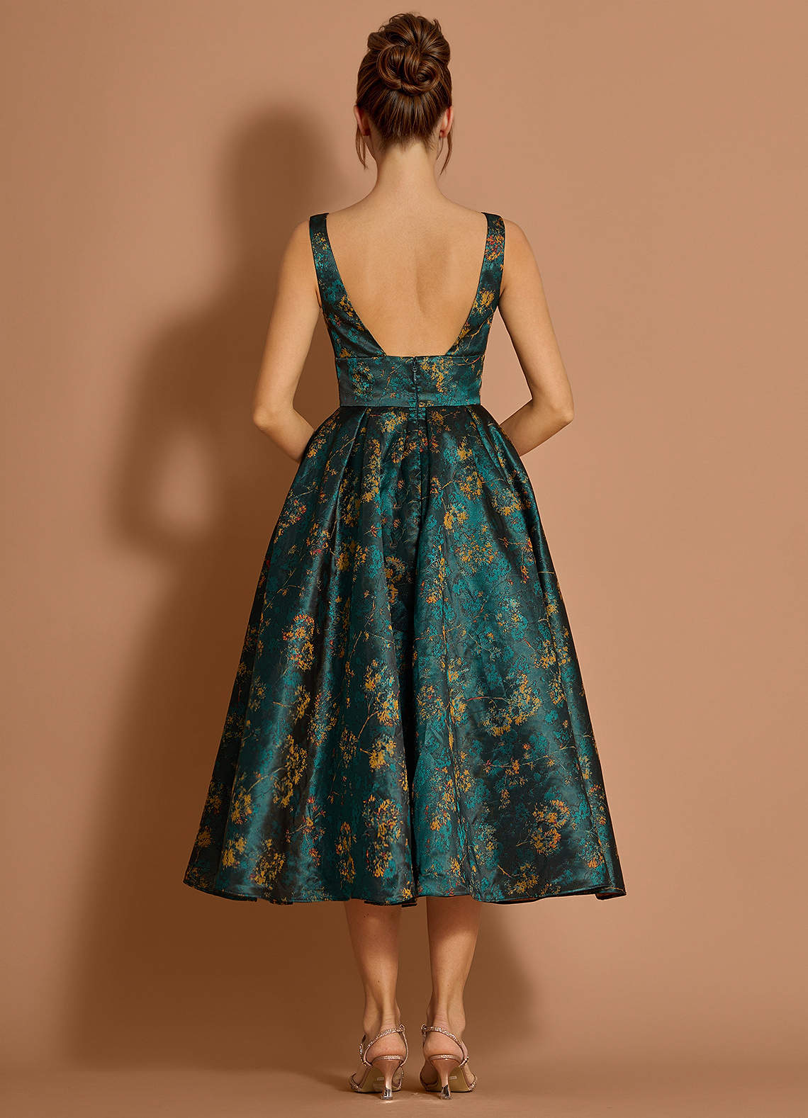 Jenna Deep Green Midi Dress