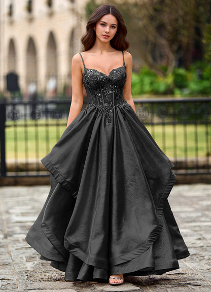 Philomena Black Rhinestones Prom Dress