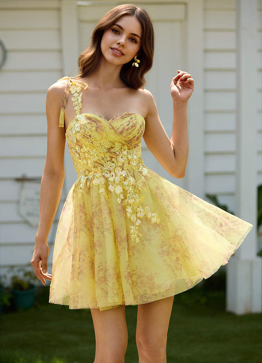 Sunpetal Yellow Mini Dress  Dress