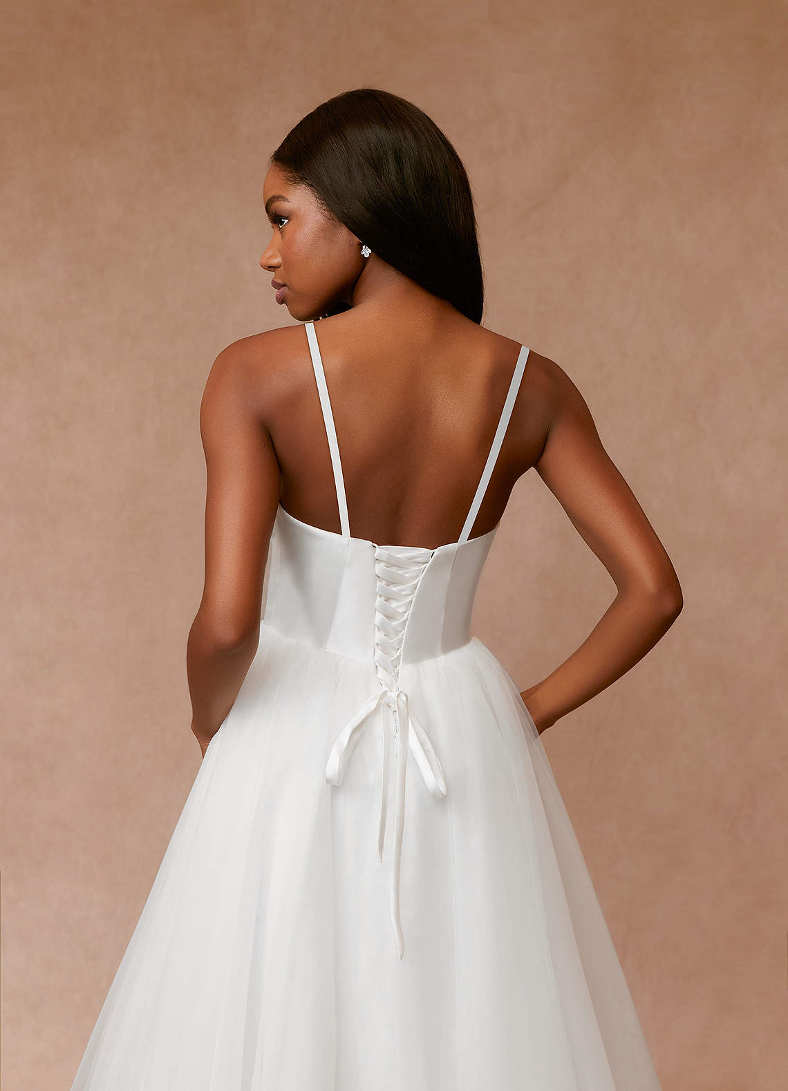 Diamond White A-Line Sweetheart Neckline Tulle Dress