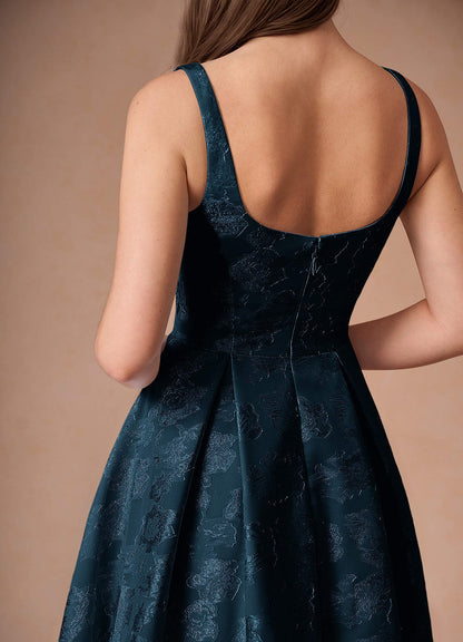 Briac Navy A-Line Midi Dress