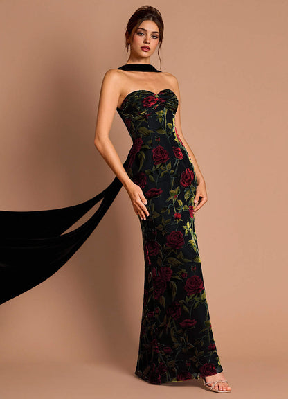 Delyth Black Multi Maxi Dress