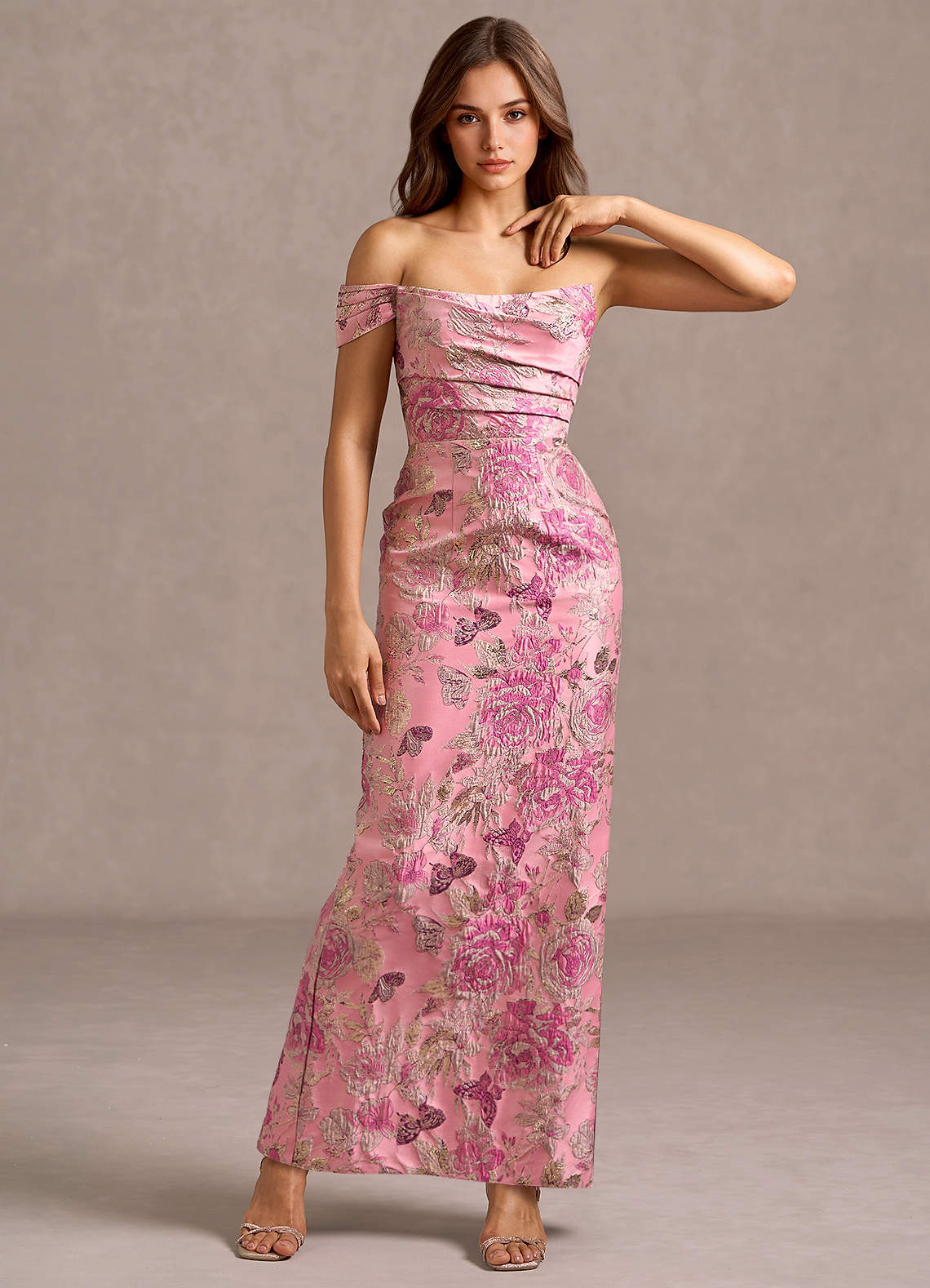Cosima Rose Pink Maxi Dress