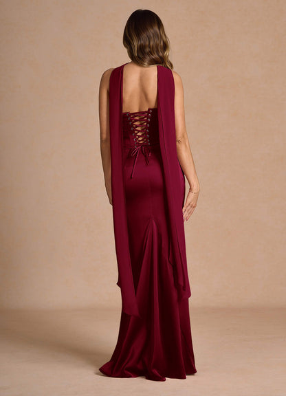 Sorrel Merlot Corset Two-Piece Sets  Dress