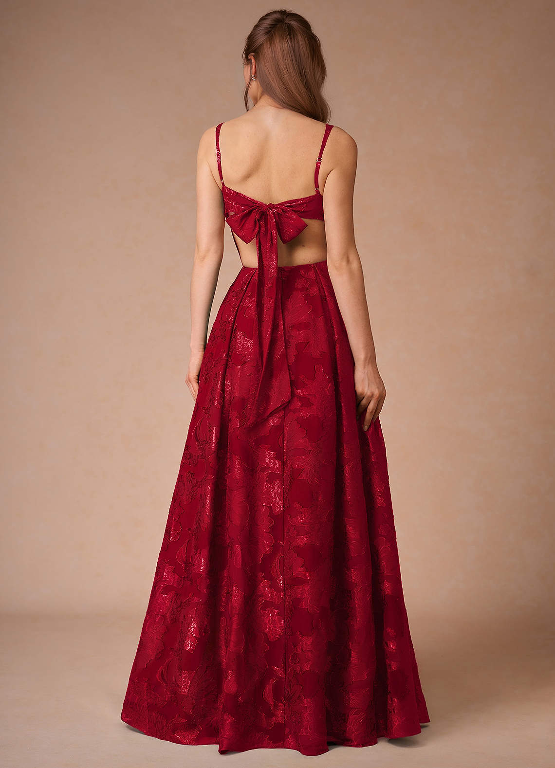 Althea Ruby Red Tie-Back Maxi Dress  Dress