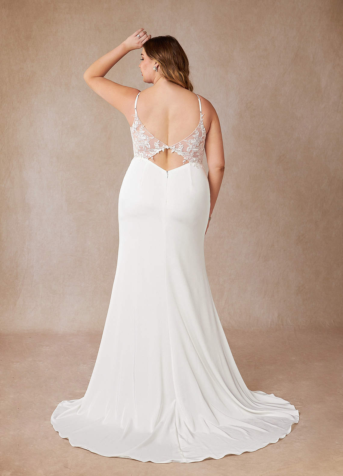 Diamond White Mermaid Sweetheart Sequins Crepe Back Satin Dress