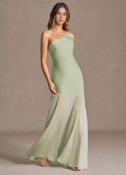 Fatima Light Green Maxi Dress