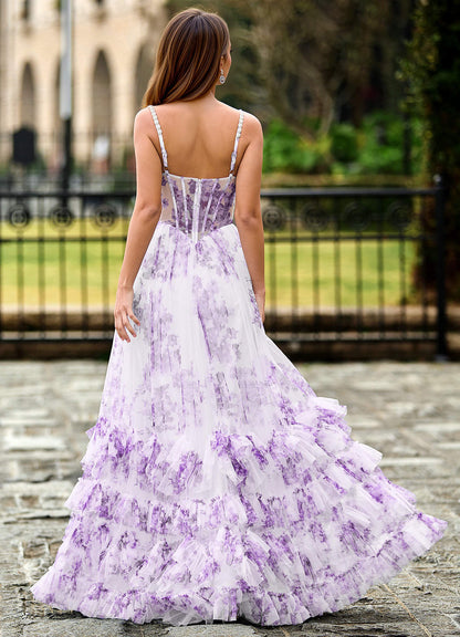 Pomeappy Purple Tulle Prom Dress
