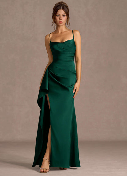 Sarai Hunter Green Maxi Dress  Dress